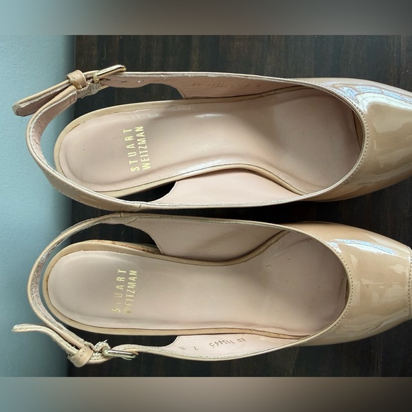 Stuart Weitzman Patent Wedges Sz 7 - Picture 2 of 10